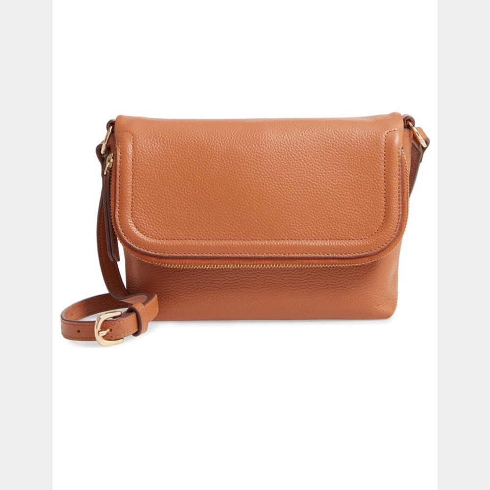 Nordstrom Tan Leather Saddlebag Purse